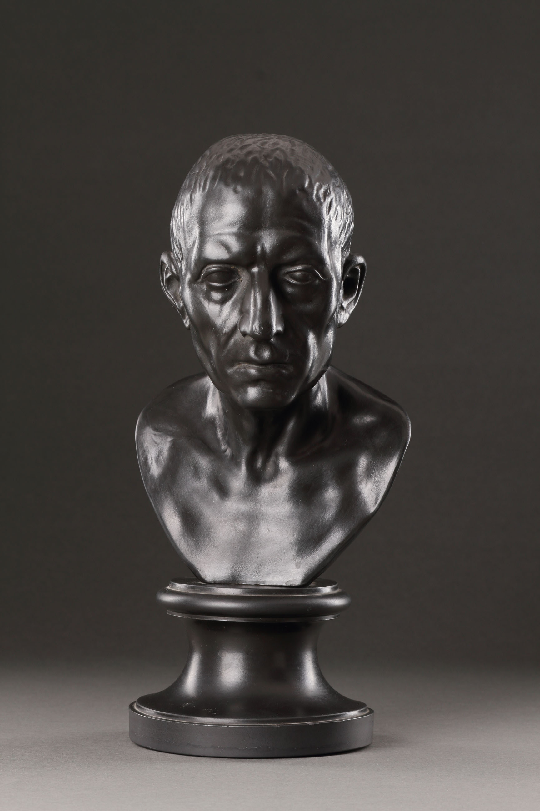 A Wedgwood Black Basalt Library Bust of Cicero (106–43 BC) Roman Orator and Statesman